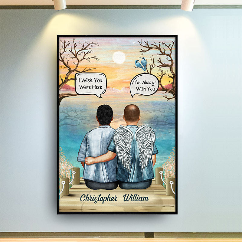 I Think About You Sympathy Middle Aged Couple - Memorial Gift - Personalized Custom Poster