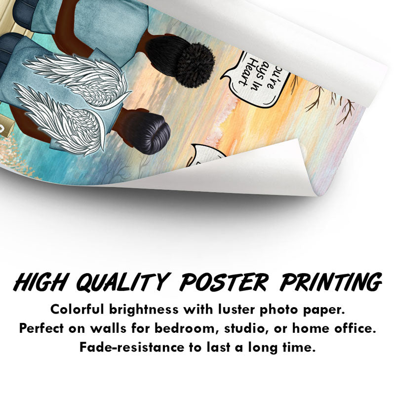 I Think About You Sympathy Young Couple - Memorial Gift - Personalized Custom Poster