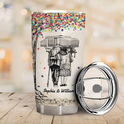 The Day I Met You I Have Found The One Whom My Soul Loves Old Couple - Camping Gift - Personalized Custom Tumbler