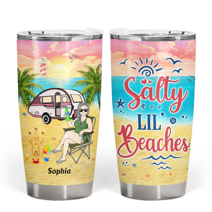 Camping Beach Resting Beach Face - Beach Life - Personalized Custom Tumbler