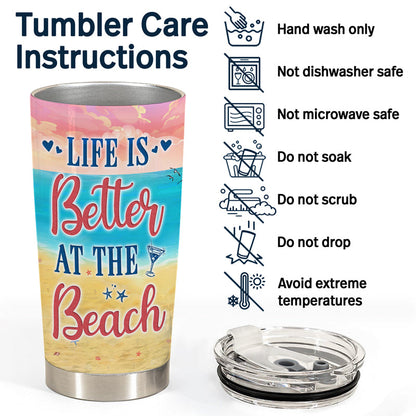 Camping Beach Resting Beach Face - Beach Life - Personalized Custom Tumbler