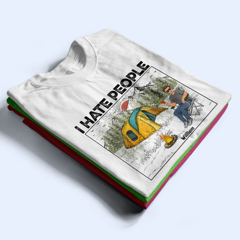 Camping I Hate Morning People - Gift For Camping Lovers - Personalized Custom T Shirt