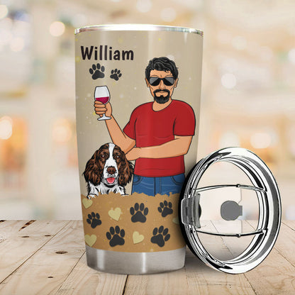Thanks For Picking Up Our Poop And Stuff We Woof You Dog Mom Dog Dad - Gift For Dog Lovers - Personalized Custom Tumbler
