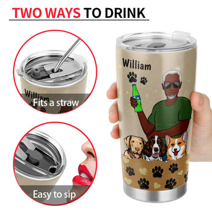 Thanks For Picking Up Our Poop And Stuff We Woof You Dog Mom Dog Dad - Gift For Dog Lovers - Personalized Custom Tumbler