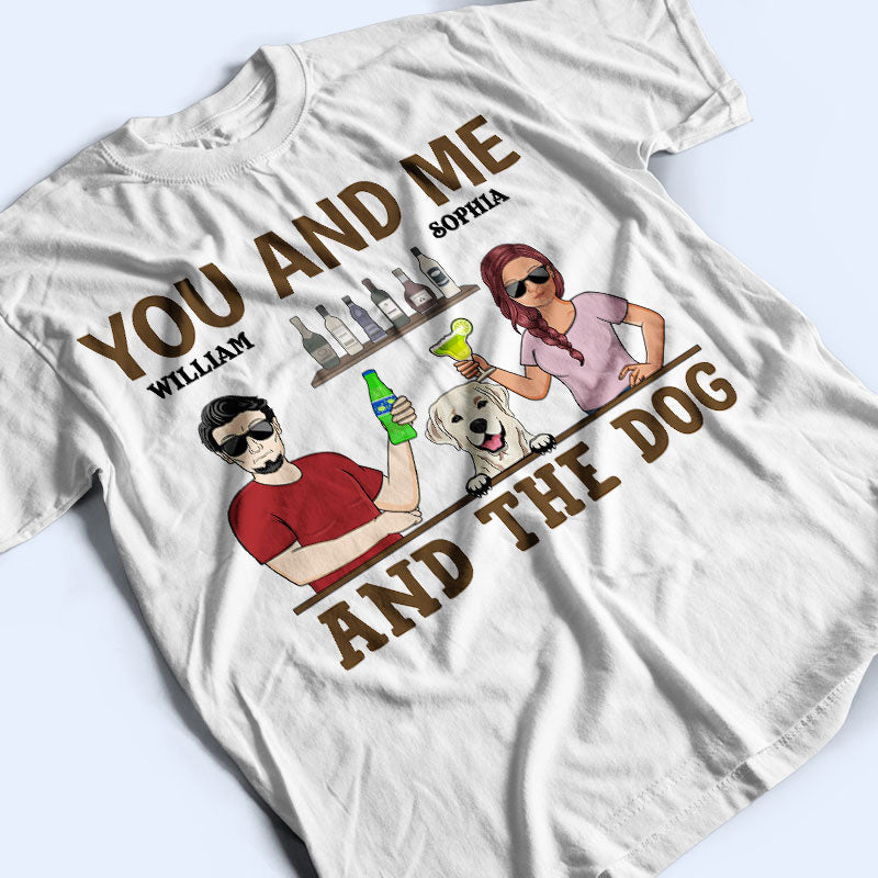 You & Me And The Dogs Couple Husband Wife - Gift For Dog Lovers - Personalized Custom T Shirt