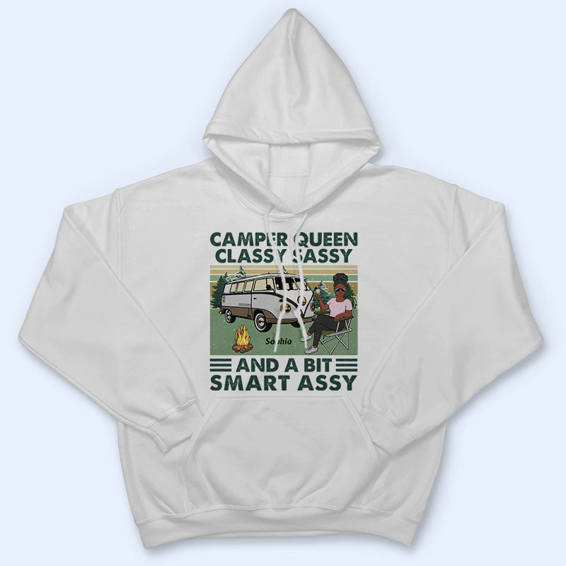 Camper Queen Classy Sassy - Gift For Camping Lovers - Personalized Custom T Shirt