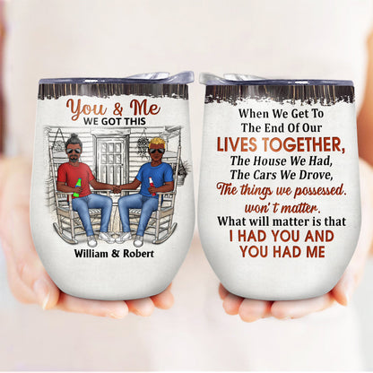 Family Couple The Day I Met You - Couple Gift - Personalized Custom Wine Tumbler