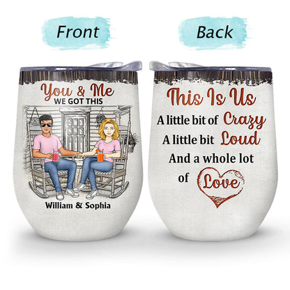 Family Couple The Day I Met You - Couple Gift - Personalized Custom Wine Tumbler