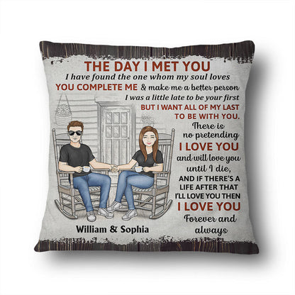 Family Couple The Day I Met You - Gift For Couples - Personalized Custom Pillow
