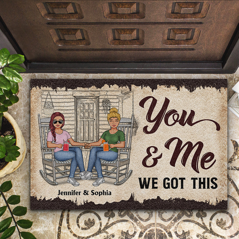 Family Couple You & Me We Got This - Couple Gift - Personalized Custom Doormat