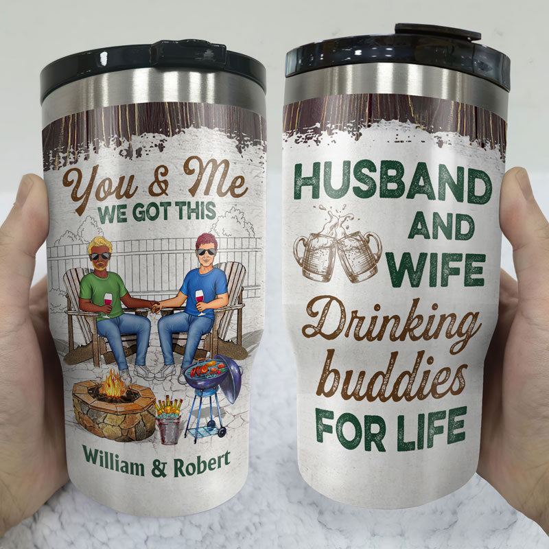 Grilling Family Couple The Day I Met You - Couple Gift - Personalized Custom Triple 3 In 1 Can Cooler