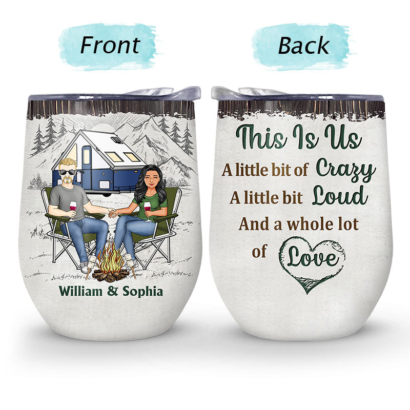 Camping Family Couple The Day I Met You - Couple Gift - Personalized Custom Wine Tumbler