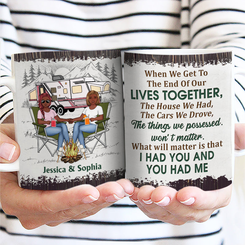 Camping Family Couple The Day I Met You - Couple Gift - Personalized Custom White Edge-to-Edge Mug