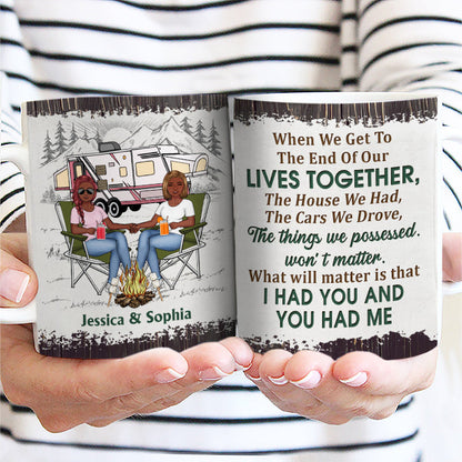 Camping Family Couple The Day I Met You - Couple Gift - Personalized Custom White Edge-to-Edge Mug