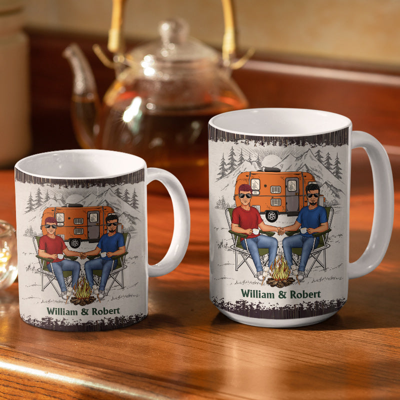 Camping Family Couple The Day I Met You - Couple Gift - Personalized Custom White Edge-to-Edge Mug