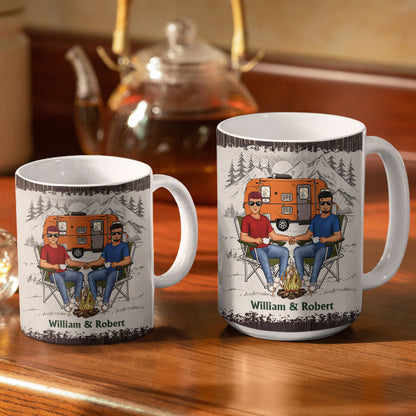 Camping Family Couple The Day I Met You - Couple Gift - Personalized Custom White Edge-to-Edge Mug