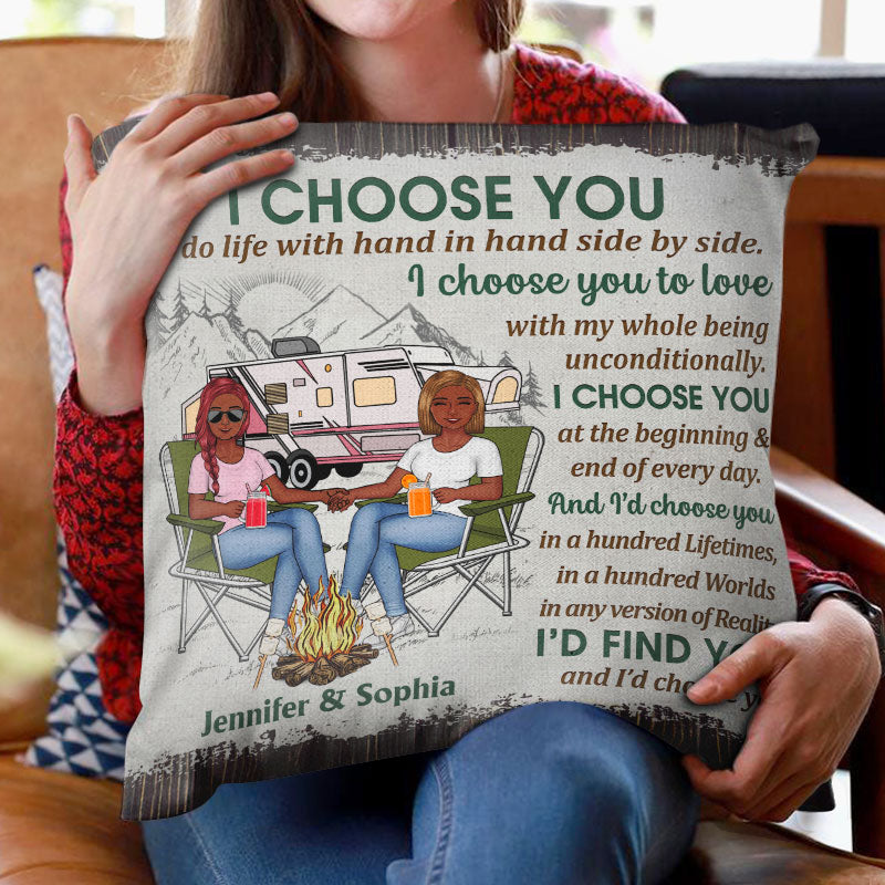 Camping Family Couple The Day I Met You - Couple Gift - Personalized Custom Pillow