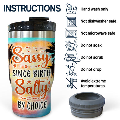 Some Girls Are Just Born With The Beach In Their Souls - Gift For Beach Lovers - Personalized Custom Triple 3 In 1 Can Cooler