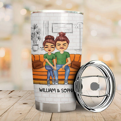 Hubby And Wifey Season Married Couples - Anniversary Gift - Personalized Custom Tumbler