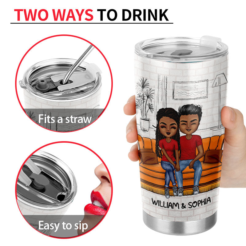 Hubby And Wifey Season Married Couples - Anniversary Gift - Personalized Custom Tumbler