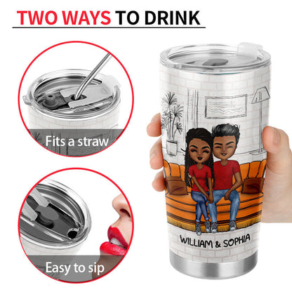 Hubby And Wifey Season Married Couples - Anniversary Gift - Personalized Custom Tumbler