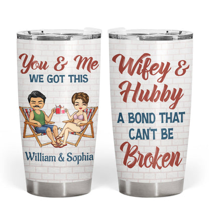 Husband & Wife Drinking Buddies For Life - Couple Gift - Personalized Custom Tumbler