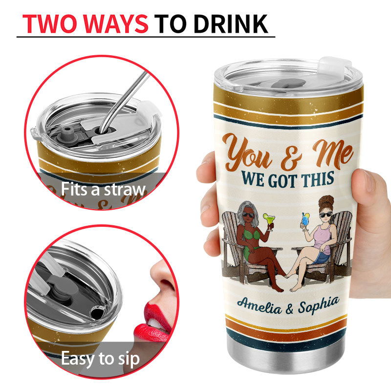 The Day I Met You I Found My Missing Piece Family Retro - Gift For Couples - Personalized Custom Tumbler