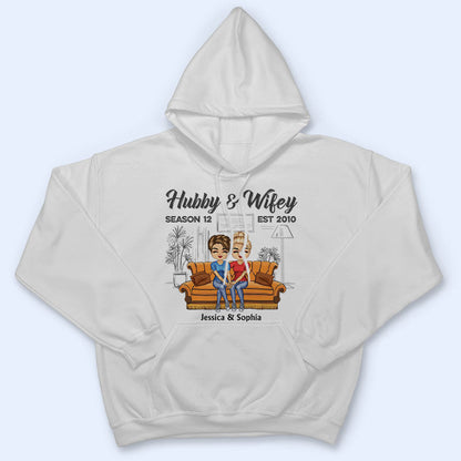 Hubby And Wifey Season Married Pride Couple - Anniversary Gift - Personalized Custom T Shirt