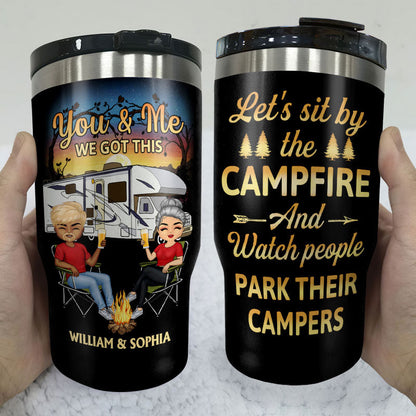 You & Me We Got This Husband And Wife Camping Partners For Life - Gift For Couples - Personalized Custom Triple 3 In 1 Can Cooler