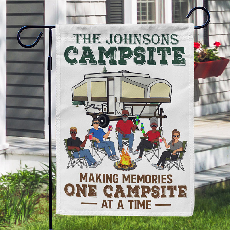 Making Memories One Campsite At A Time Family - Gift For Camping Lovers - Personalized Custom Flag