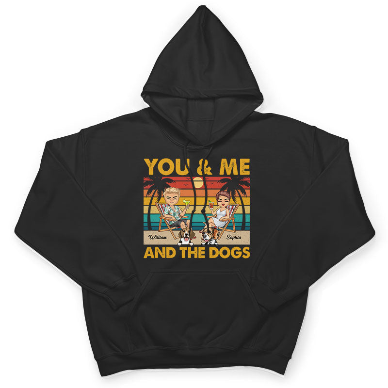 You And Me And The Dogs Beach Traveling Couple - Personalized Custom T Shirt