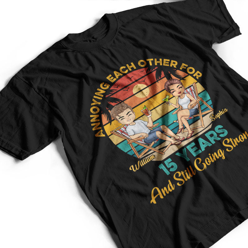 Annoying Each Other Beach Traveling Couple - Personalized Custom T Shirt