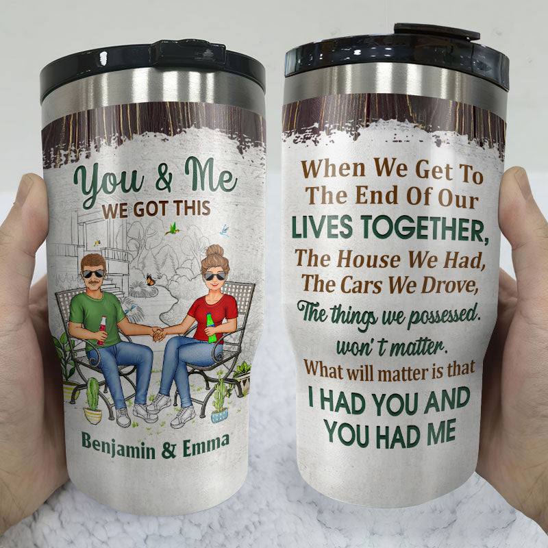 Gardening Couple Husband & Wife Drinking Buddies For Life - Gift For Garden Lovers - Personalized Custom Triple 3 In 1 Can Cooler