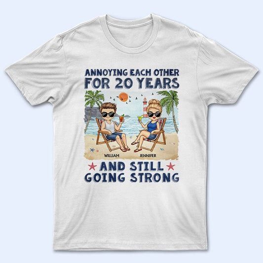 Annoying Each Other Beach Husband Wife - Couple Gift - Personalized Custom T Shirt