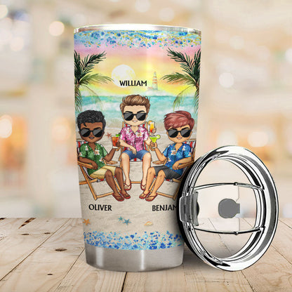 Thank You For Standing By My Side Beach Traveling Best Friends - Bestie BFF Gift - Personalized Custom Tumbler