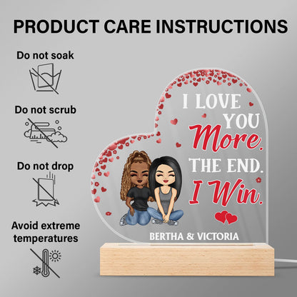 I Can't Say I Love You Enough So This Is Your Reminder Couple - Anniversary, Birthday, Housewarming Gift For Spouse, Husband, Wife, Family - Personalized Custom 3D Led Light Wooden Base