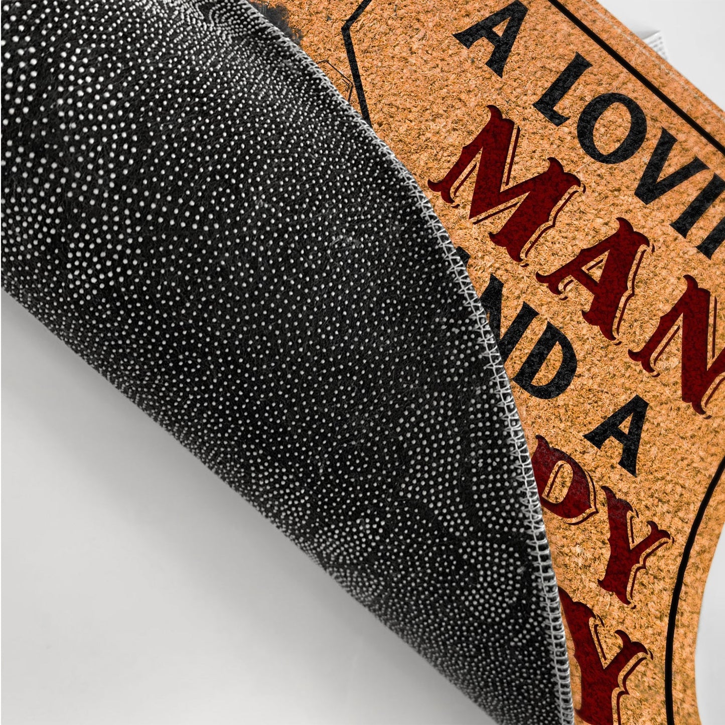 Family A Lovely Lady And A Grumpy Old Man Live Here - Gift For Couples - Personalized Custom Doormat