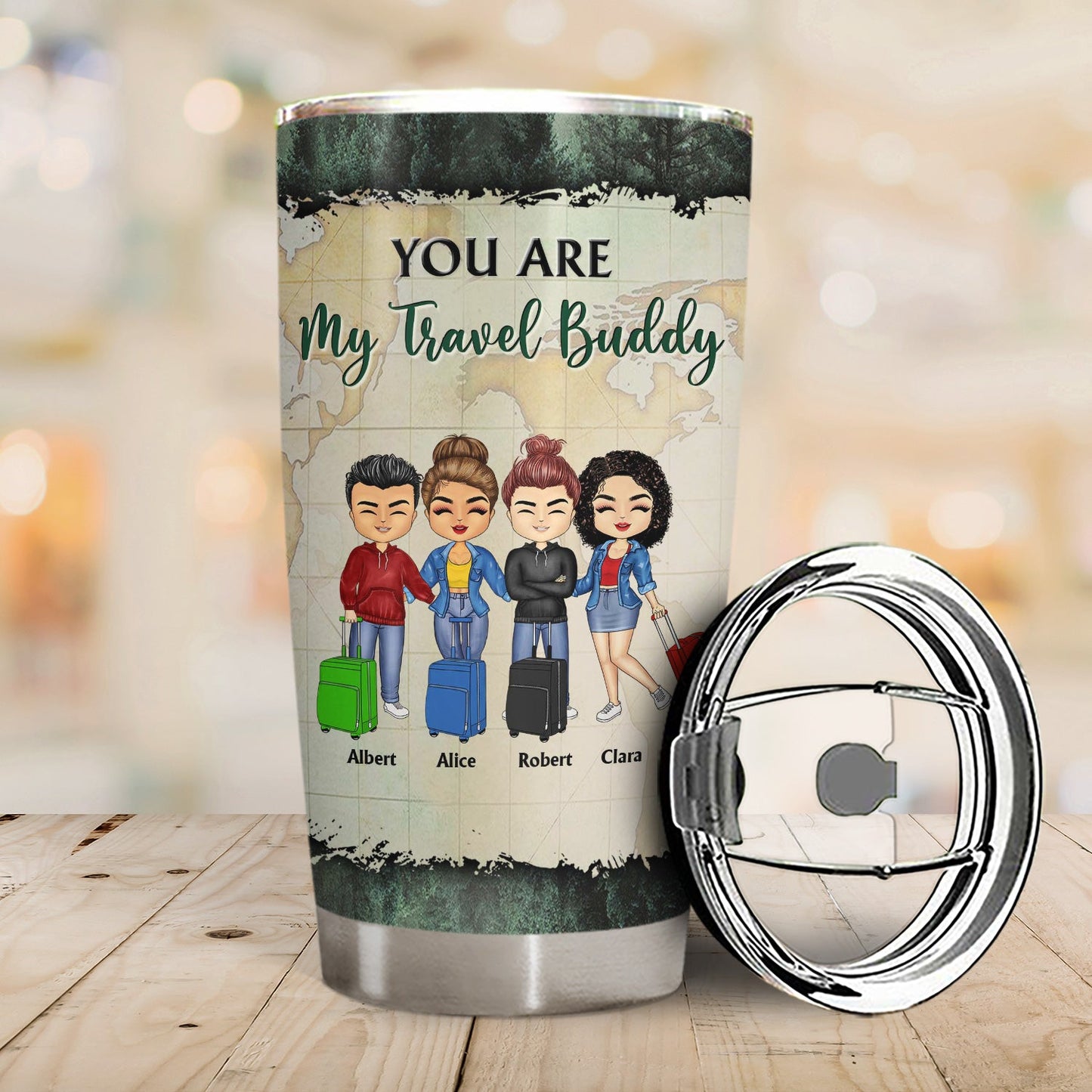 Best Friends That Travel Together Stay Together - Birthday Gift For BFF, Besties, Cruising, Travel Lovers - Personalized Custom Tumbler