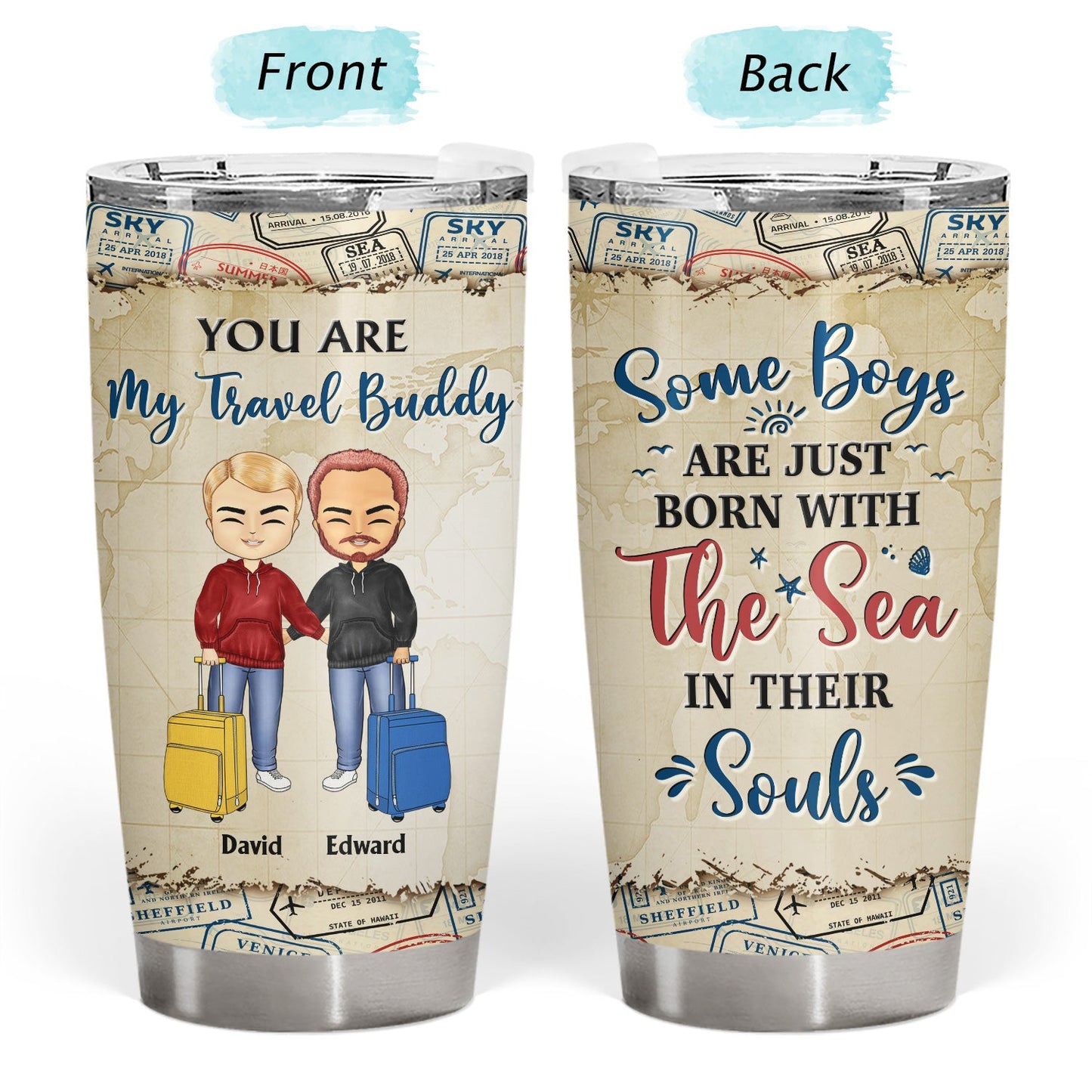 Best Friends That Travel Together Stay Together - Birthday Gift For BFF, Besties, Cruising, Travel Lovers - Personalized Custom Tumbler