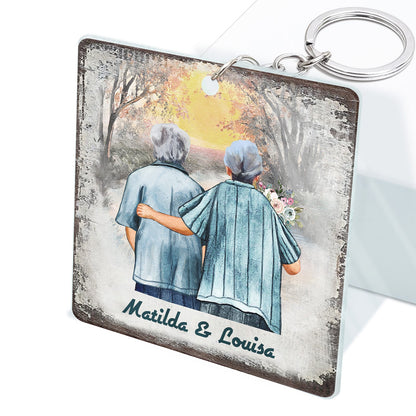 When We Get To The End Of Our Lives Together Old Couple - Anniversary, Memorial, Loving Gift For Husband, Wife, Family - Personalized Custom Acrylic Keychain