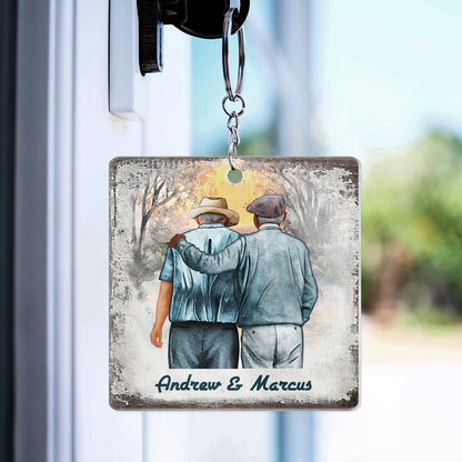 When We Get To The End Of Our Lives Together Old Couple - Anniversary, Memorial, Loving Gift For Husband, Wife, Family - Personalized Custom Acrylic Keychain