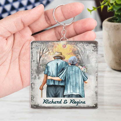 When We Get To The End Of Our Lives Together Old Couple - Anniversary, Memorial, Loving Gift For Husband, Wife, Family - Personalized Custom Acrylic Keychain