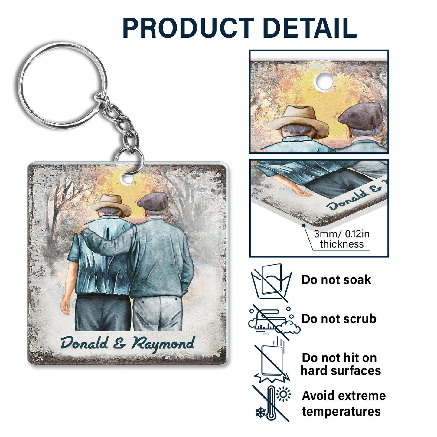 When We Get To The End Of Our Lives Together Old Couple - Anniversary, Memorial, Loving Gift For Husband, Wife, Family - Personalized Custom Acrylic Keychain