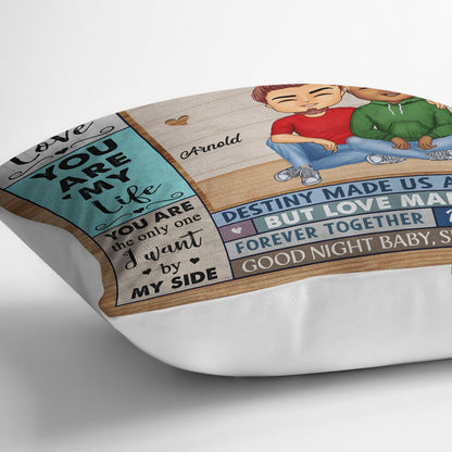 You Are My Love I Married You Because I Can't Live Without You Side View Husband Wife - Gift For Couples - Personalized Custom Pillow