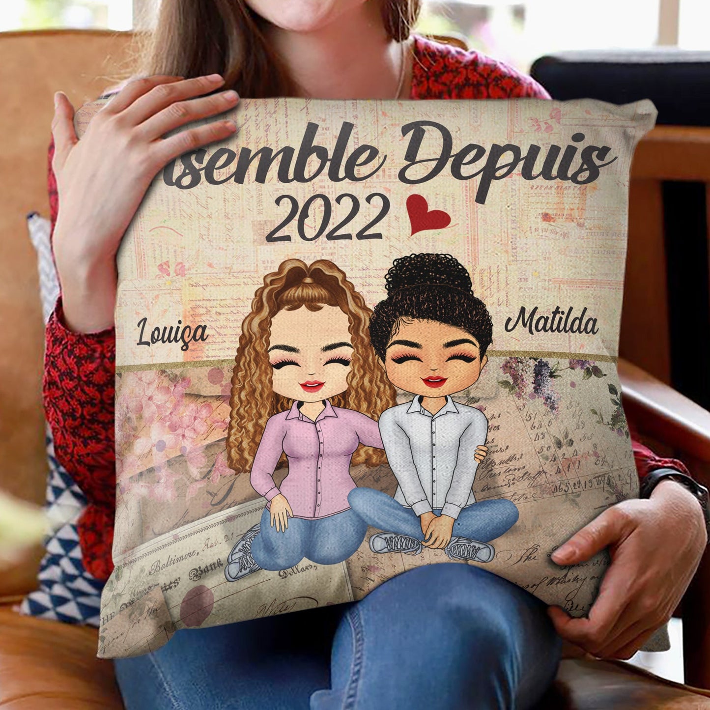 Ensemble Depuis Couple - Oreiller Personnalisé