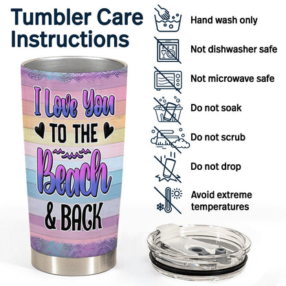 You And Me And The Sea - Birthday, Loving, Anniversary, Vacation, Travel Gift For Spouse, Husband, Wife, Couple, Boyfriend, Girlfriend - Personalized Tumbler