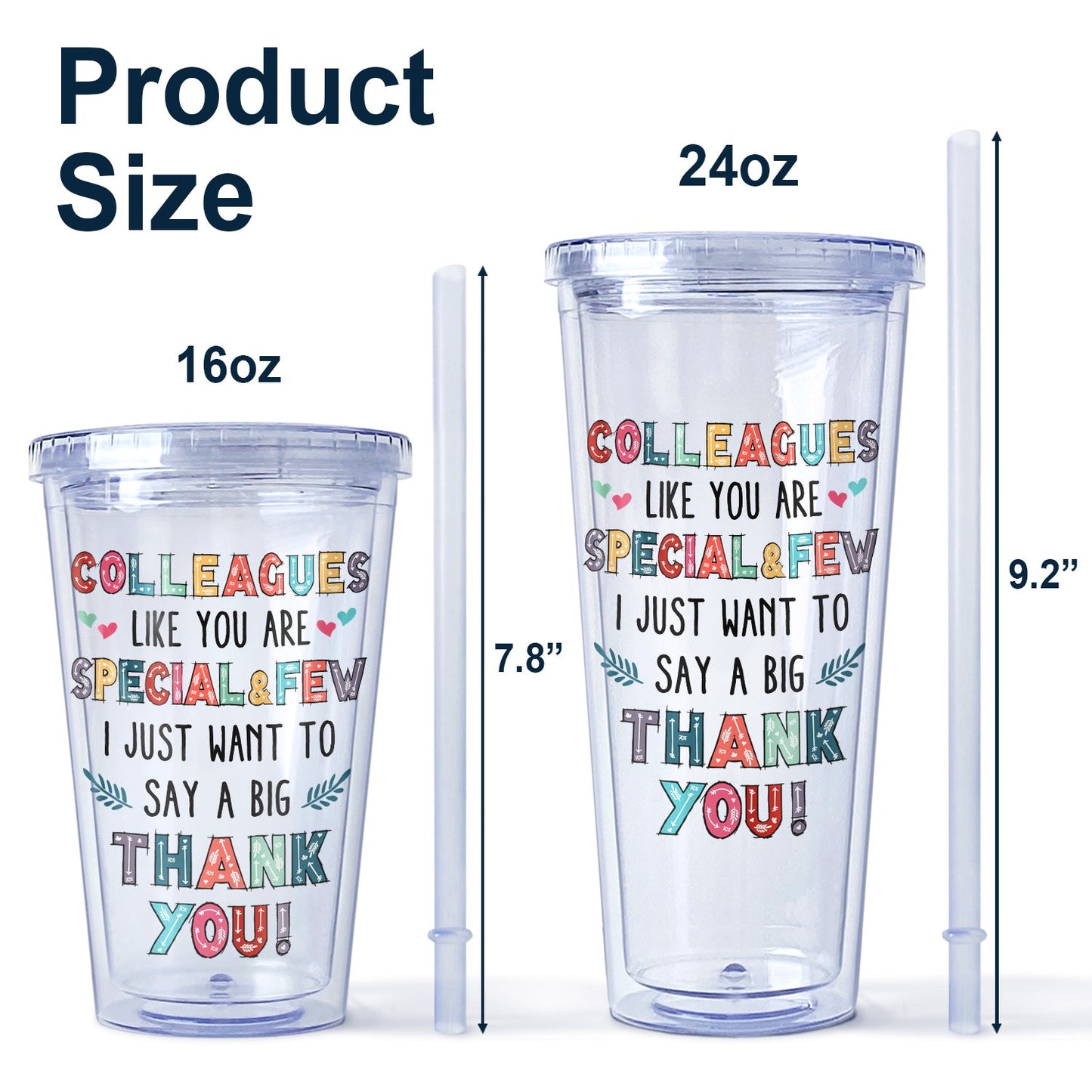 You Are The Reason I Don't Punch People At Work Colorful - Funny, Anniversary, Birthday Gifts For Colleagues, Coworker, Besties - Personalized Acrylic Insulated Tumbler With Straw