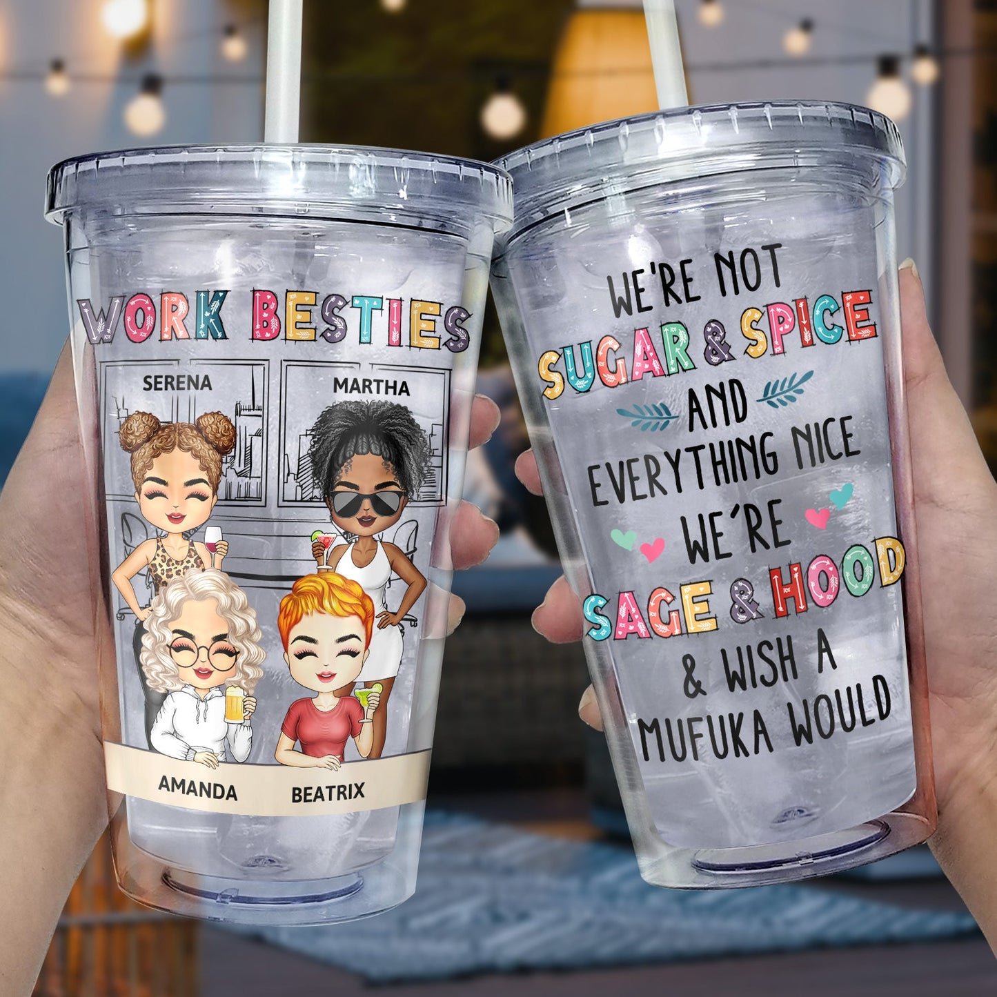 You Are The Reason I Don't Punch People At Work Colorful - Funny, Anniversary, Birthday Gifts For Colleagues, Coworker, Besties - Personalized Acrylic Insulated Tumbler With Straw