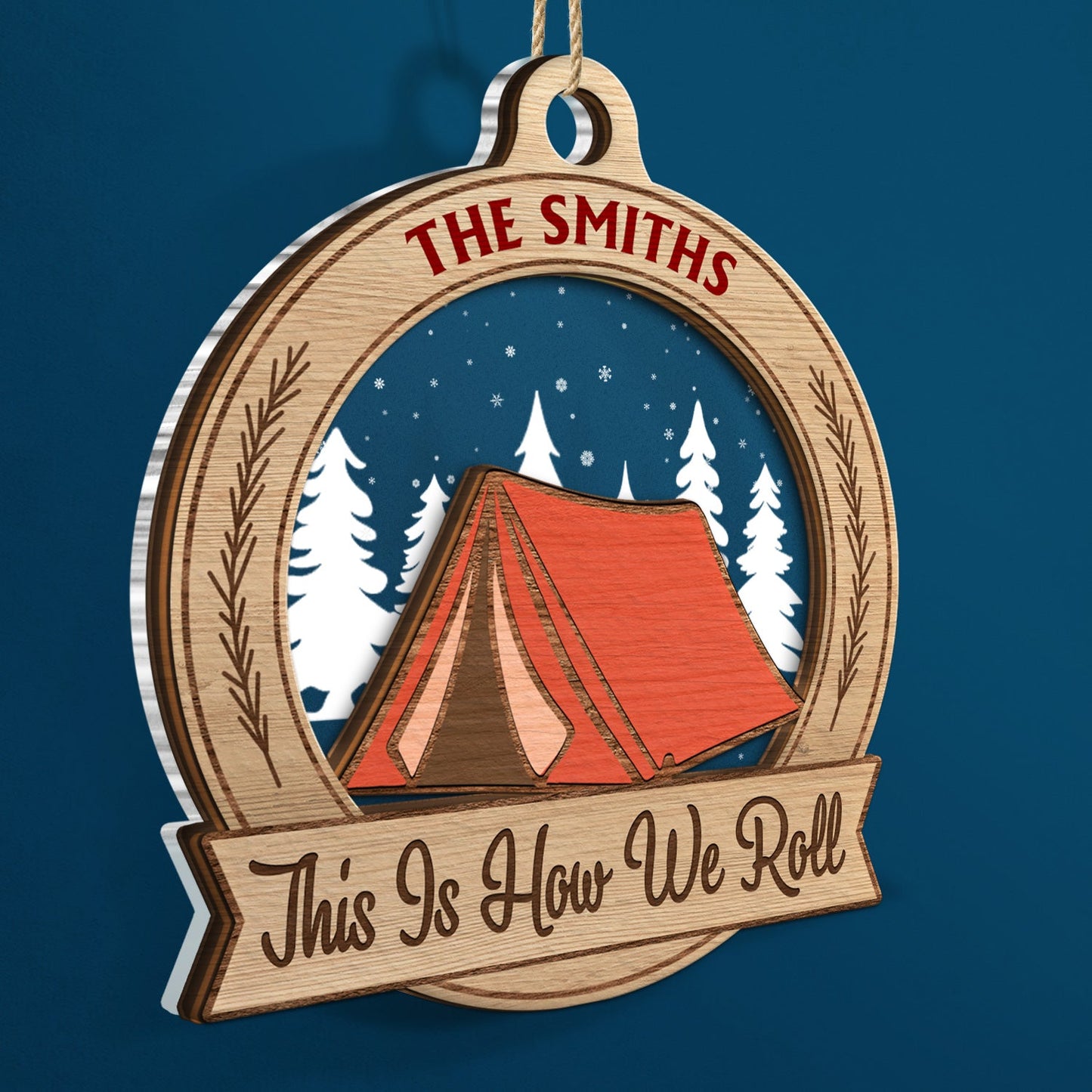 Happy Campers RV Traveling - Christmas Gifts For Camping Lovers - Personalized 2-Layered Mix Ornament