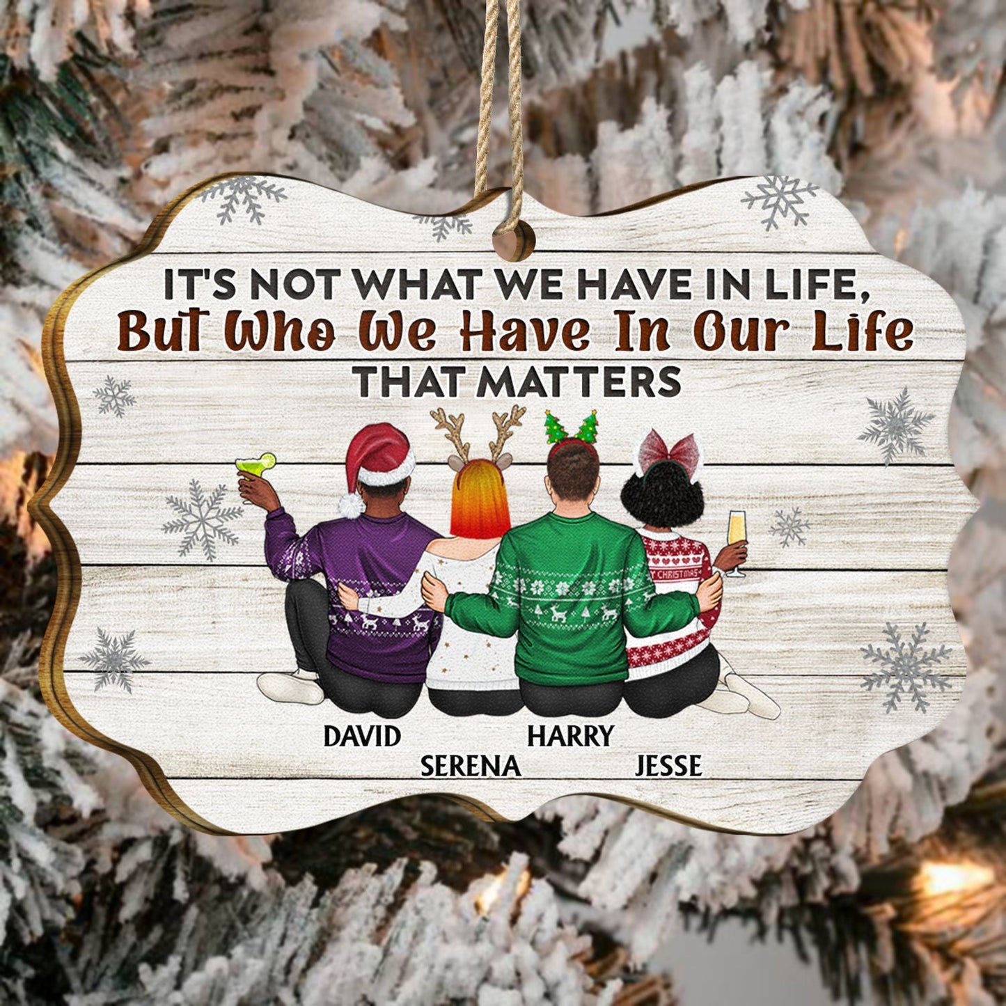 It's Not What We Have - Christmas Gifts For Besties, Best Friends - Personalized Medallion Wooden Ornament